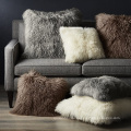 16*16" 17*17" 18*18" 21*21" 24*24" one side two sides Dyed colors Mongolian Lamb Fur Cushion mongolian lamb fur pillow